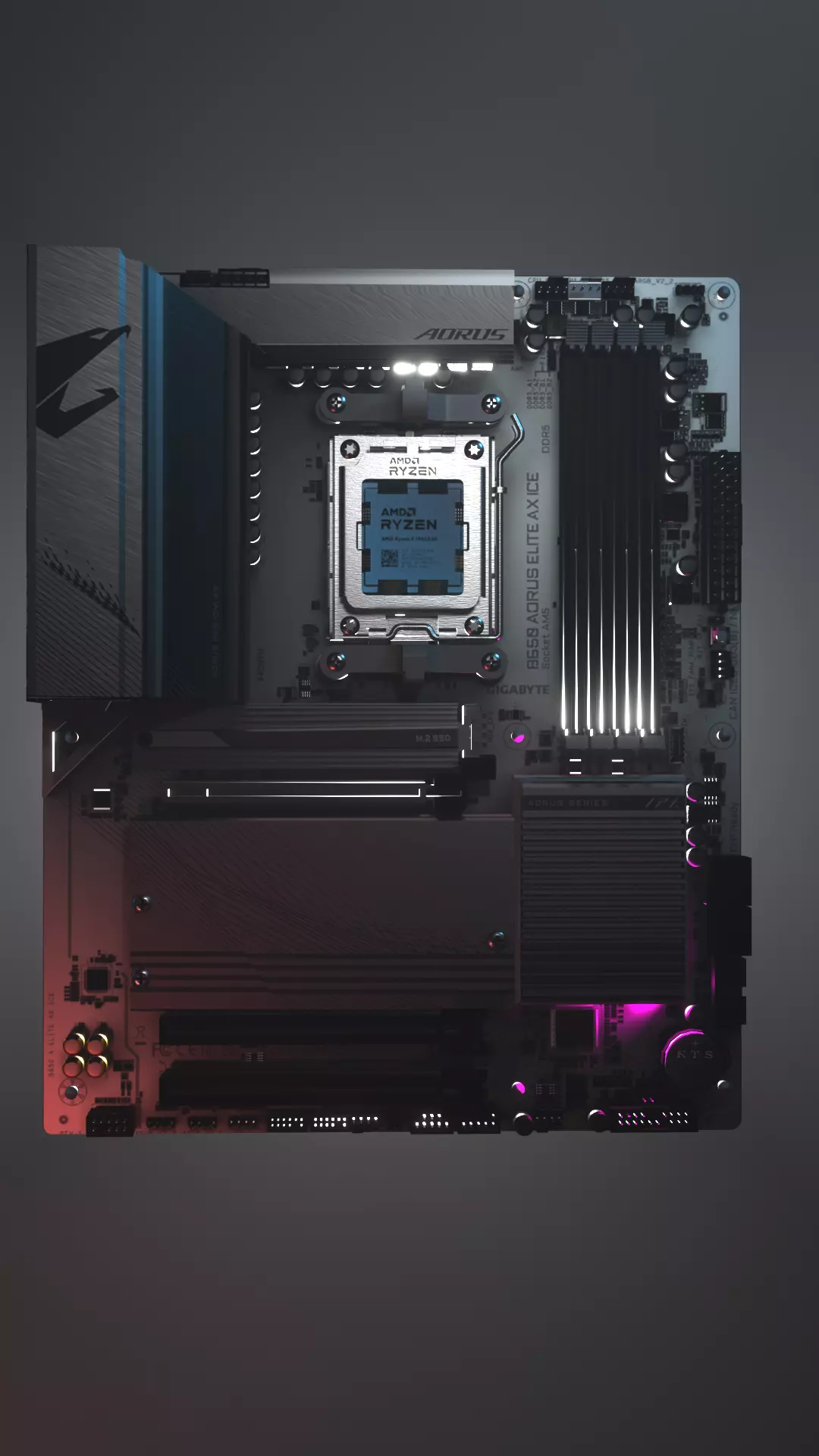 Aorus B650 Elite AX Ice Motherboard 3D model