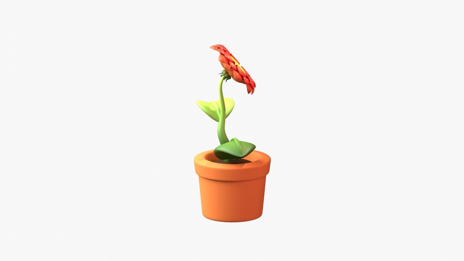 Flower Pot 3D Illustration 3D model_13