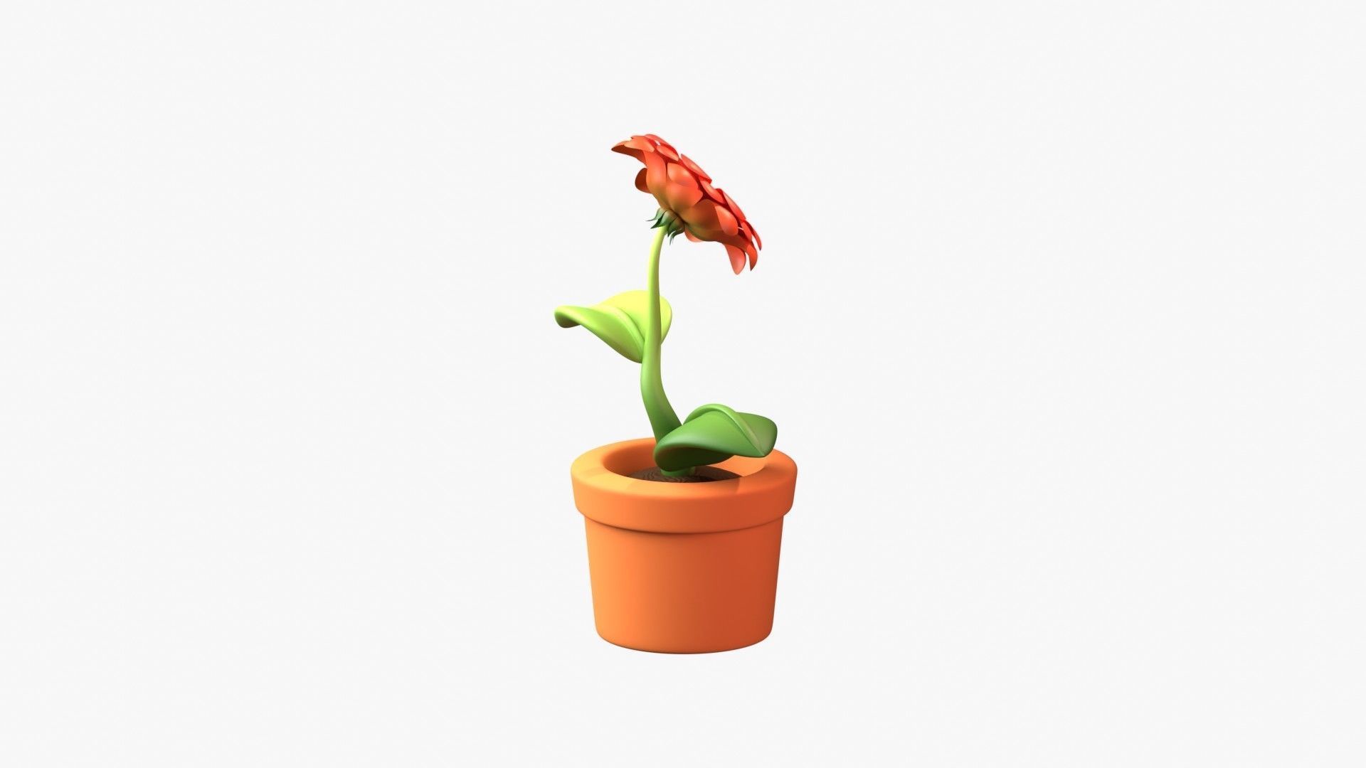 Flower Pot 3D Illustration 3D model_12