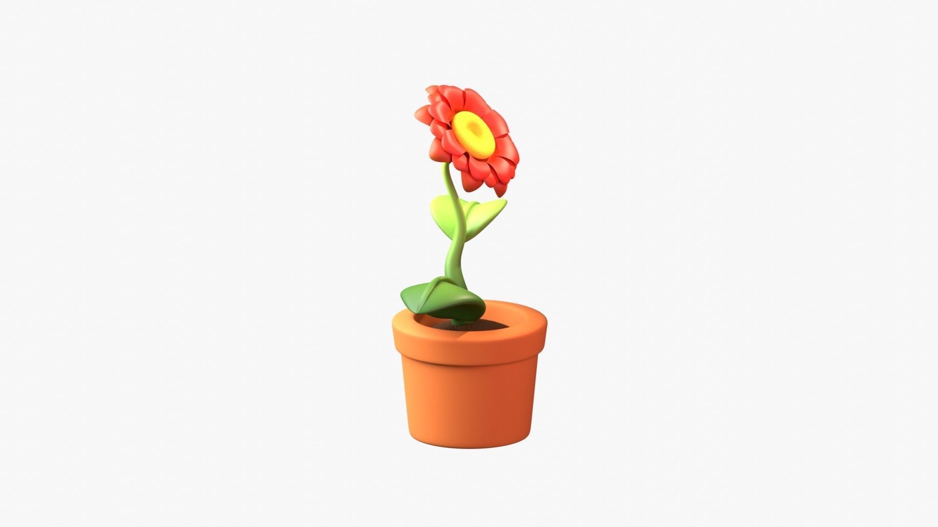 Flower Pot 3D Illustration 3D model_15