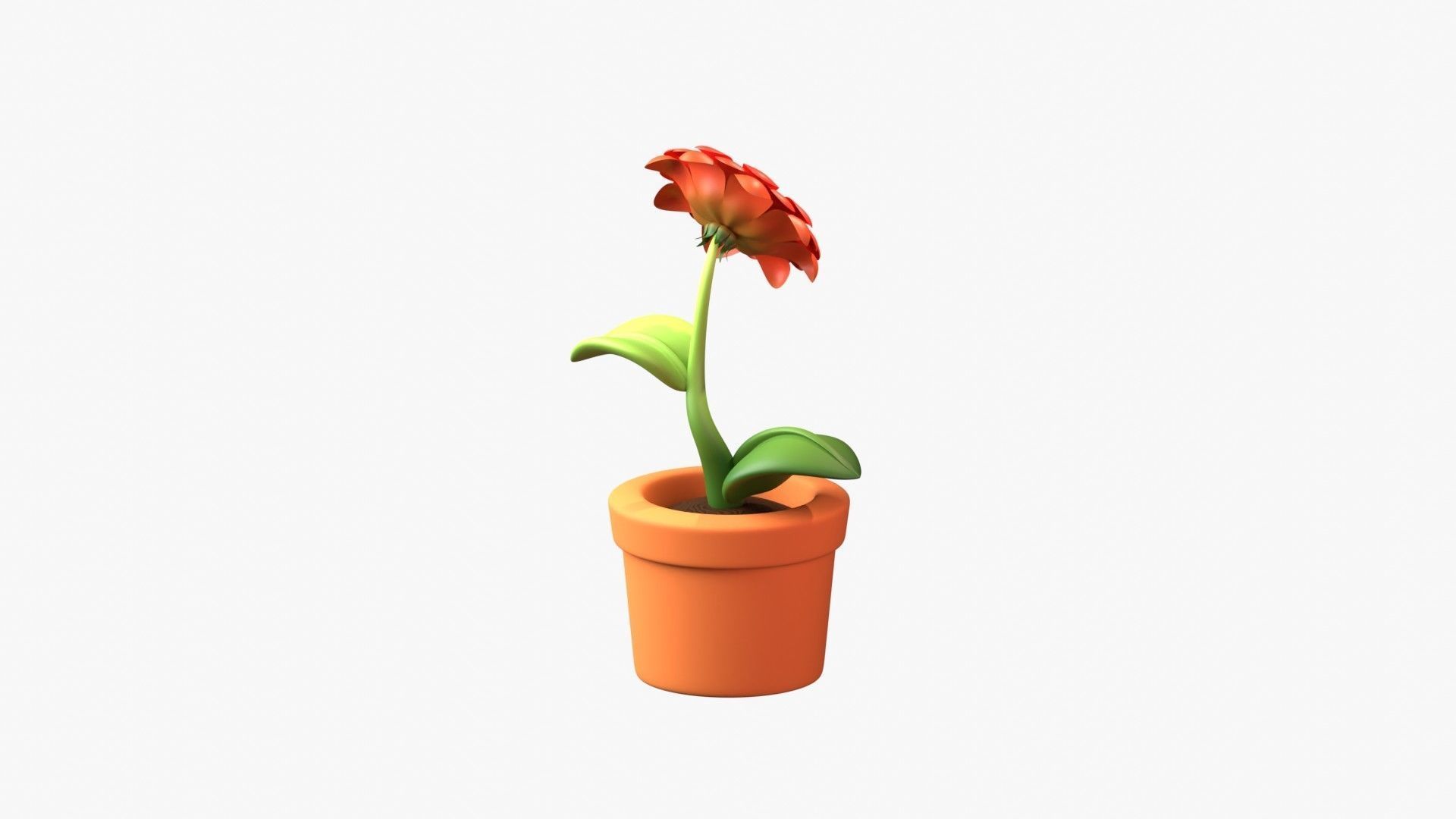 Flower Pot 3D Illustration 3D model_11