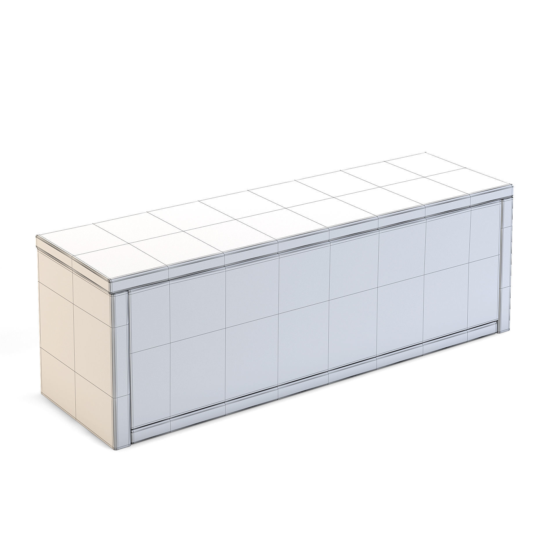 Old Wooden Cupboard 3D model_6