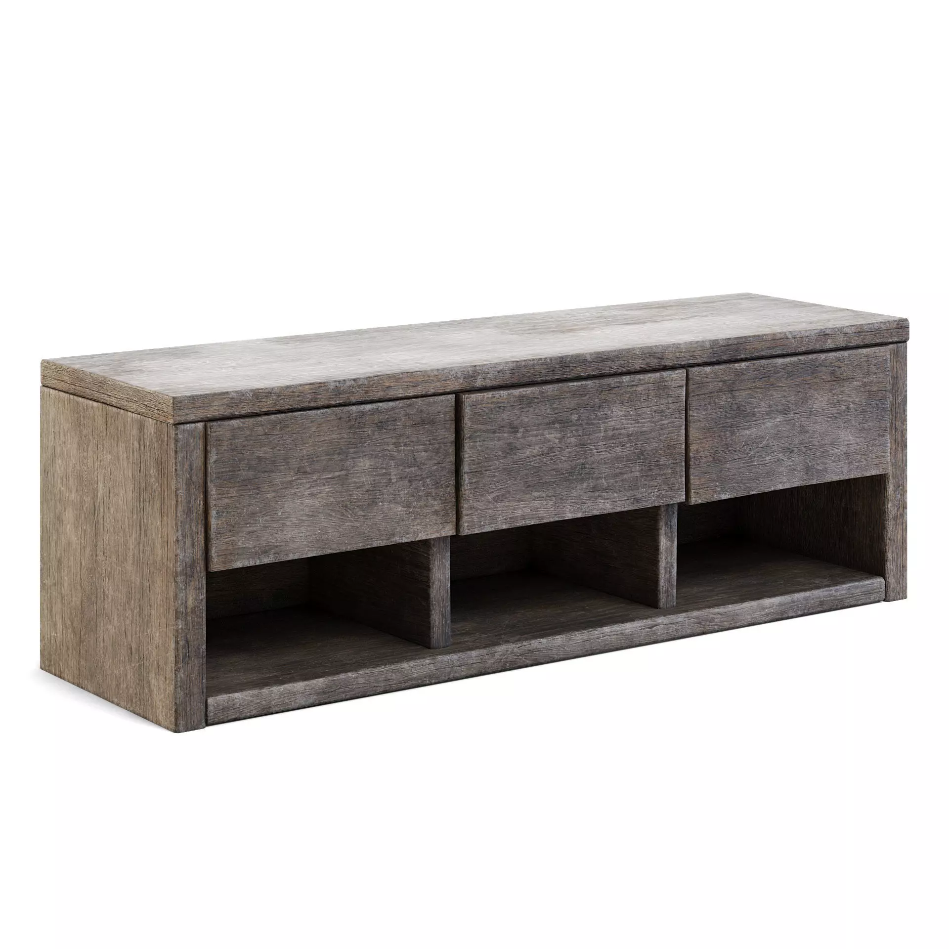 Old Wooden Cupboard 3D model_0