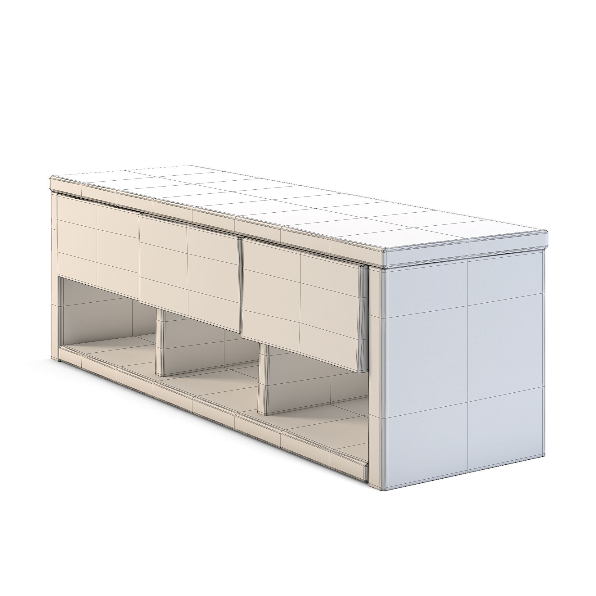 Old Wooden Cupboard 3D model_3