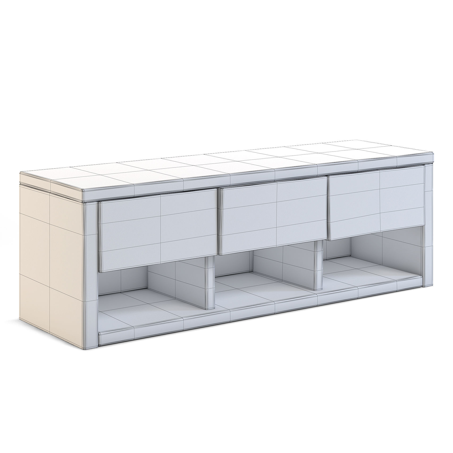 Old Wooden Cupboard 3D model_1