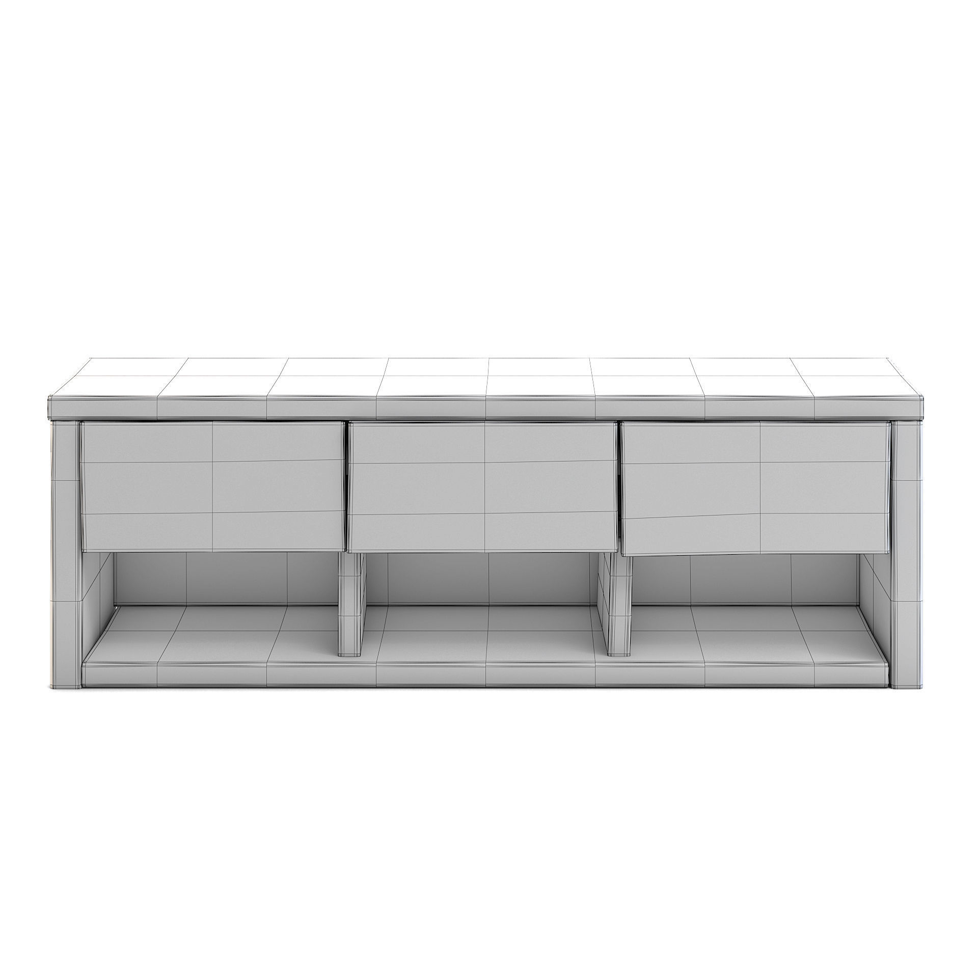 Old Wooden Cupboard 3D model_5