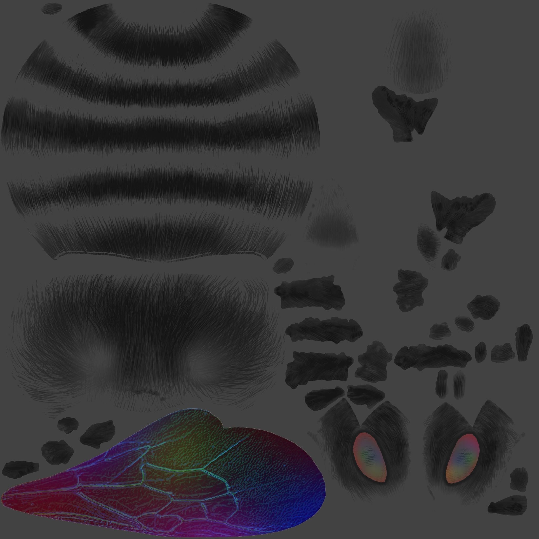 3D animated bee Low-poly 3D model_19