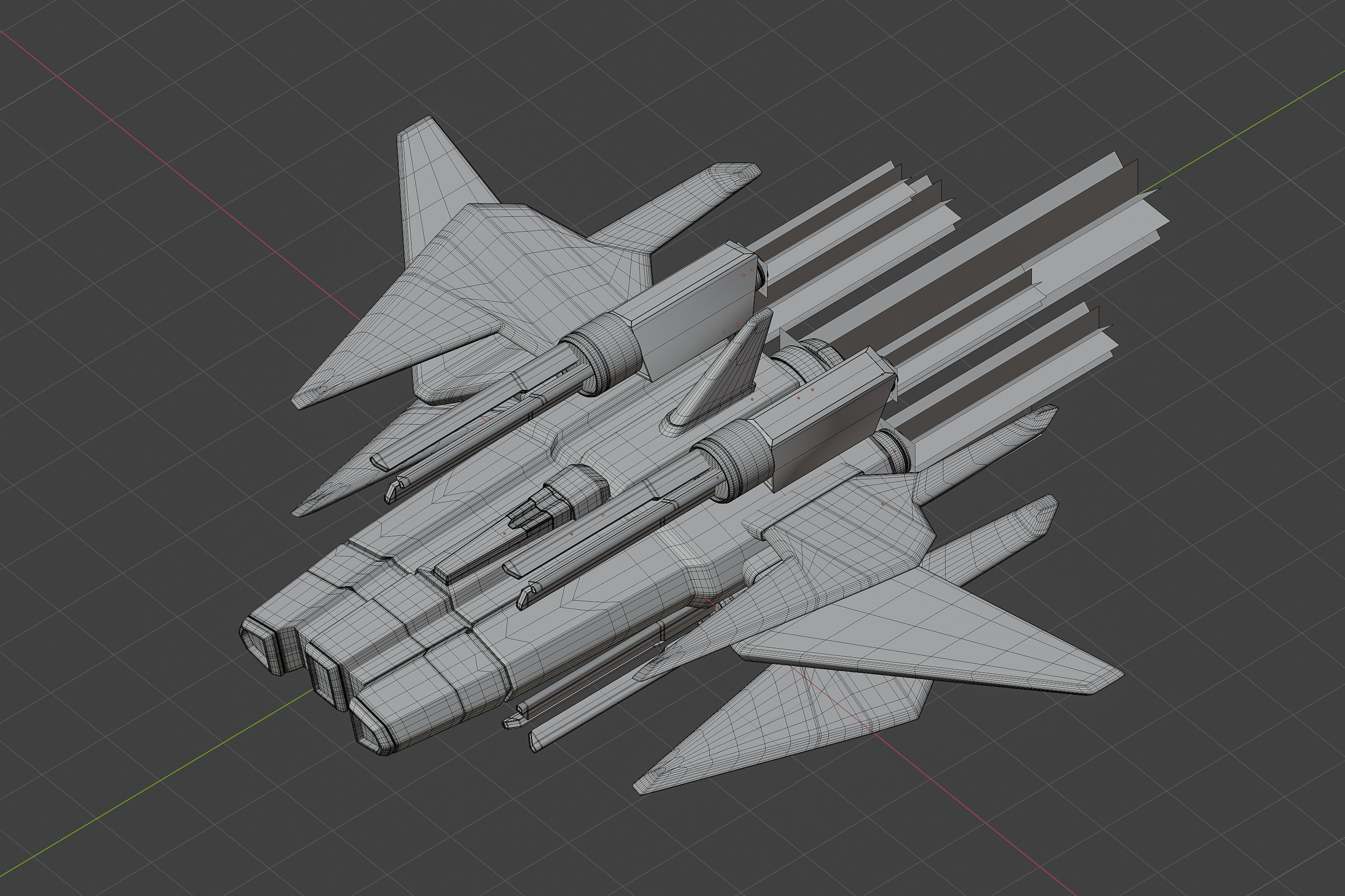 Sci-fi spaceship 3D model_6