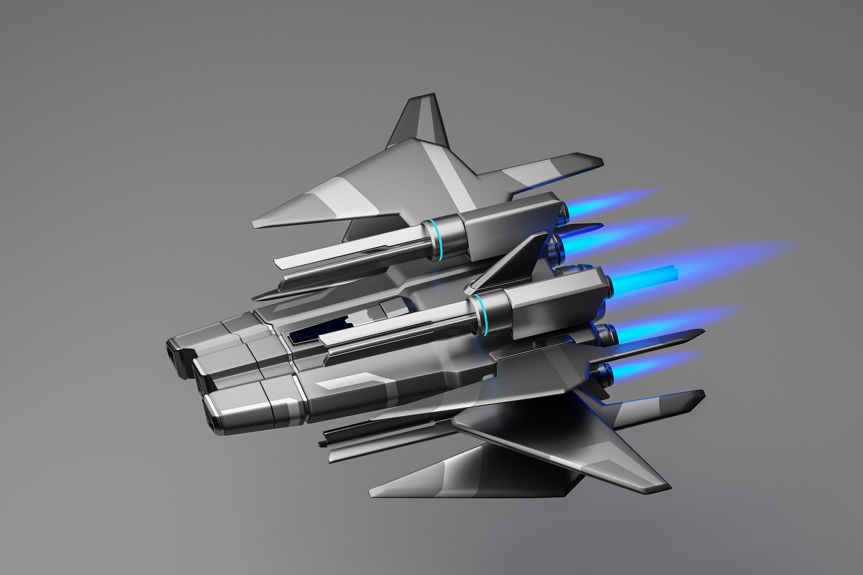 Sci-fi spaceship 3D model_3