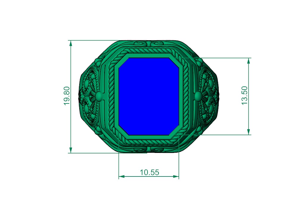 Man ring GoldenBlack 3D print model_15