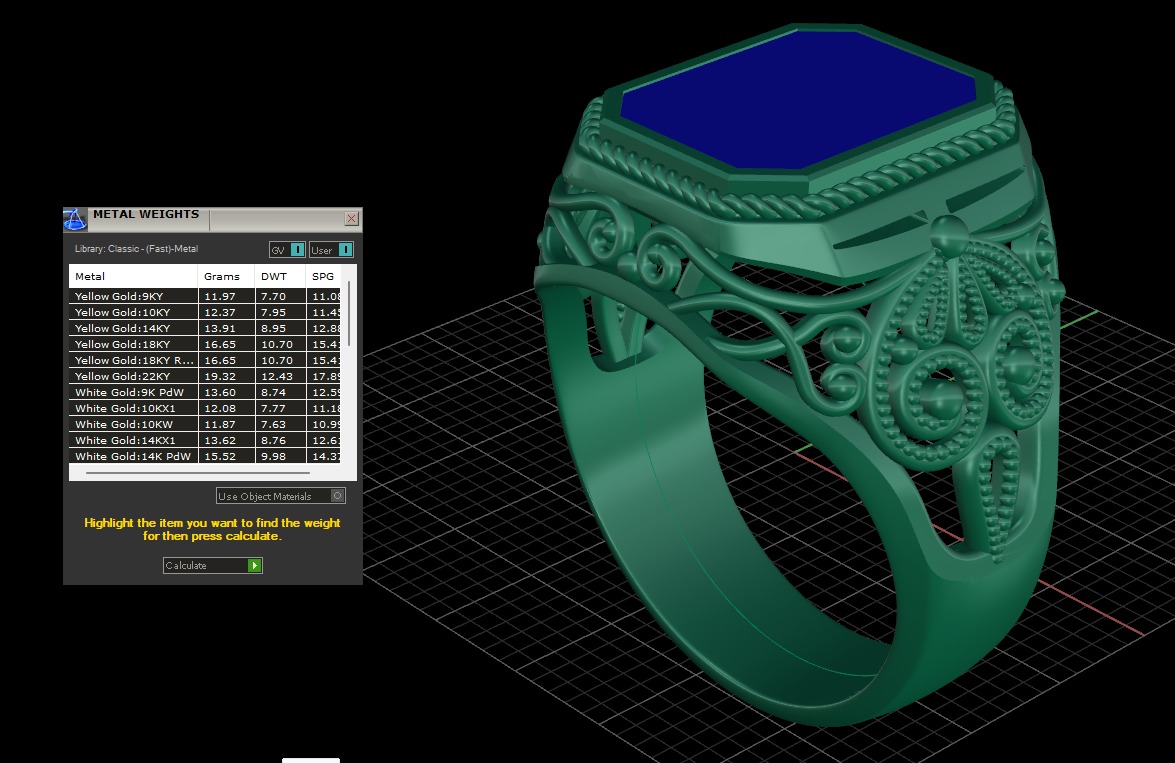 Man ring GoldenBlack 3D print model_17