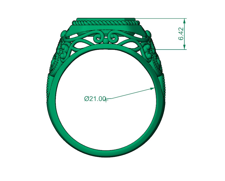 Man ring GoldenBlack 3D print model_13