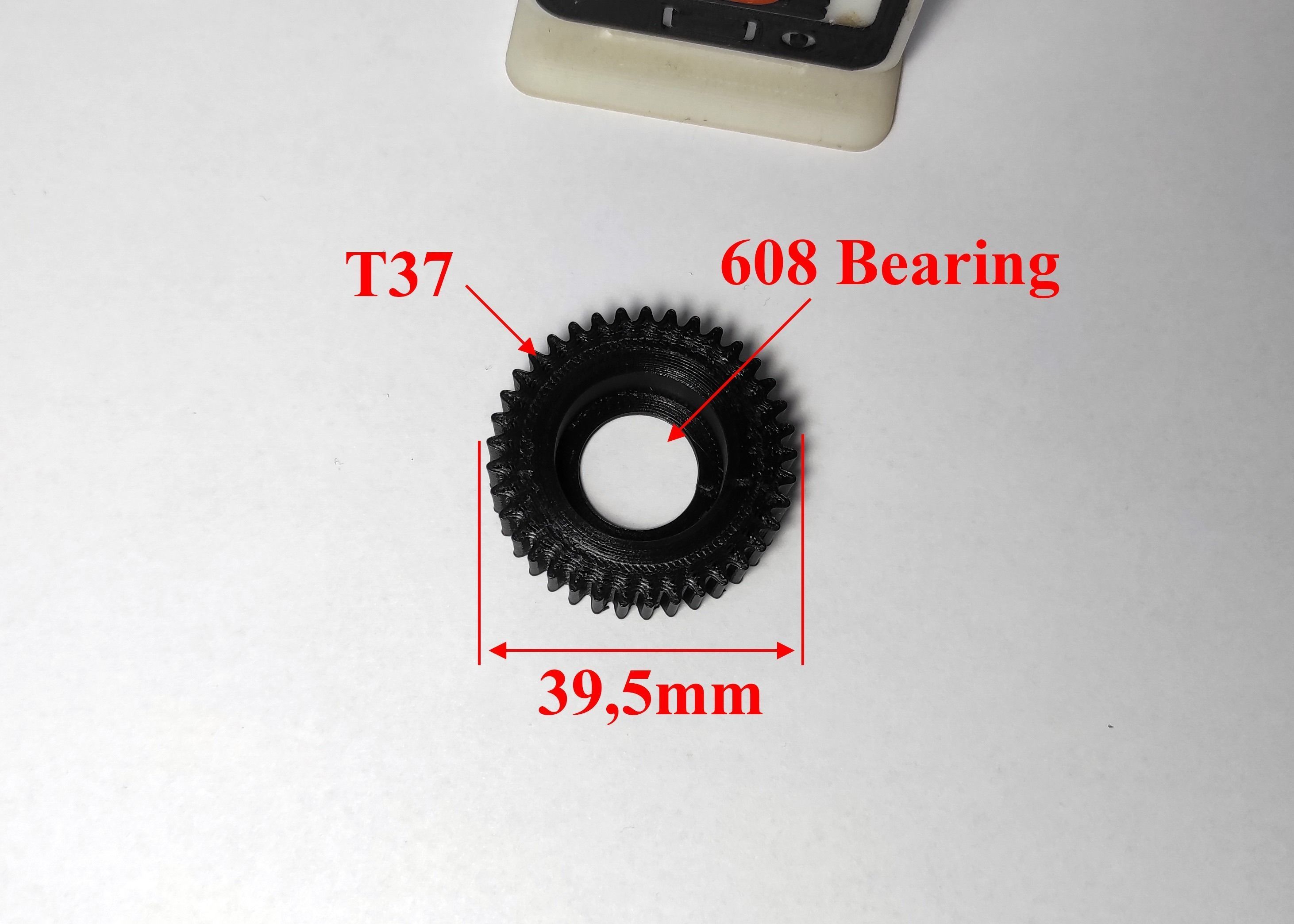 Gear for Electric Bicycle T37 D39 5 3D print model_3