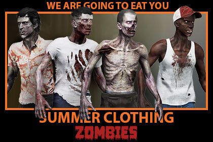 Zombie Warm Casual Clothes Low-poly 3D model_5