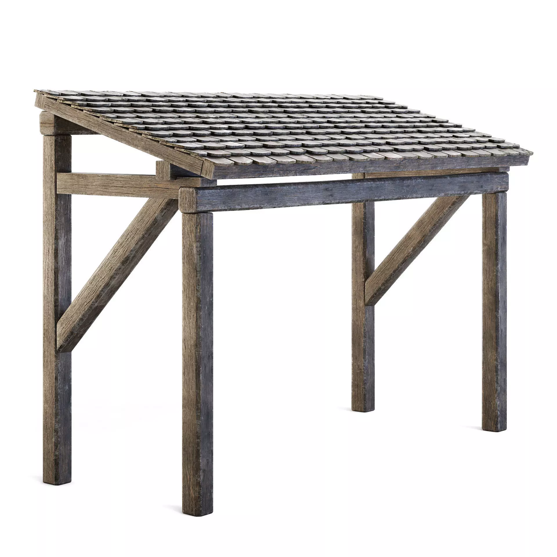 Forge Wooden Roof 3D model_0