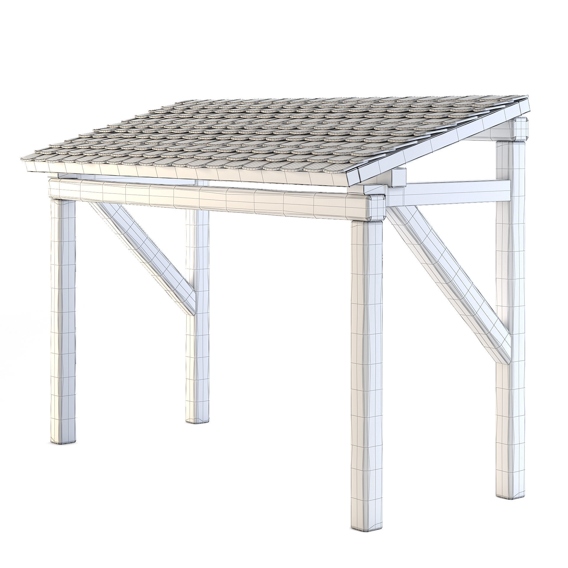 Forge Wooden Roof 3D model_3