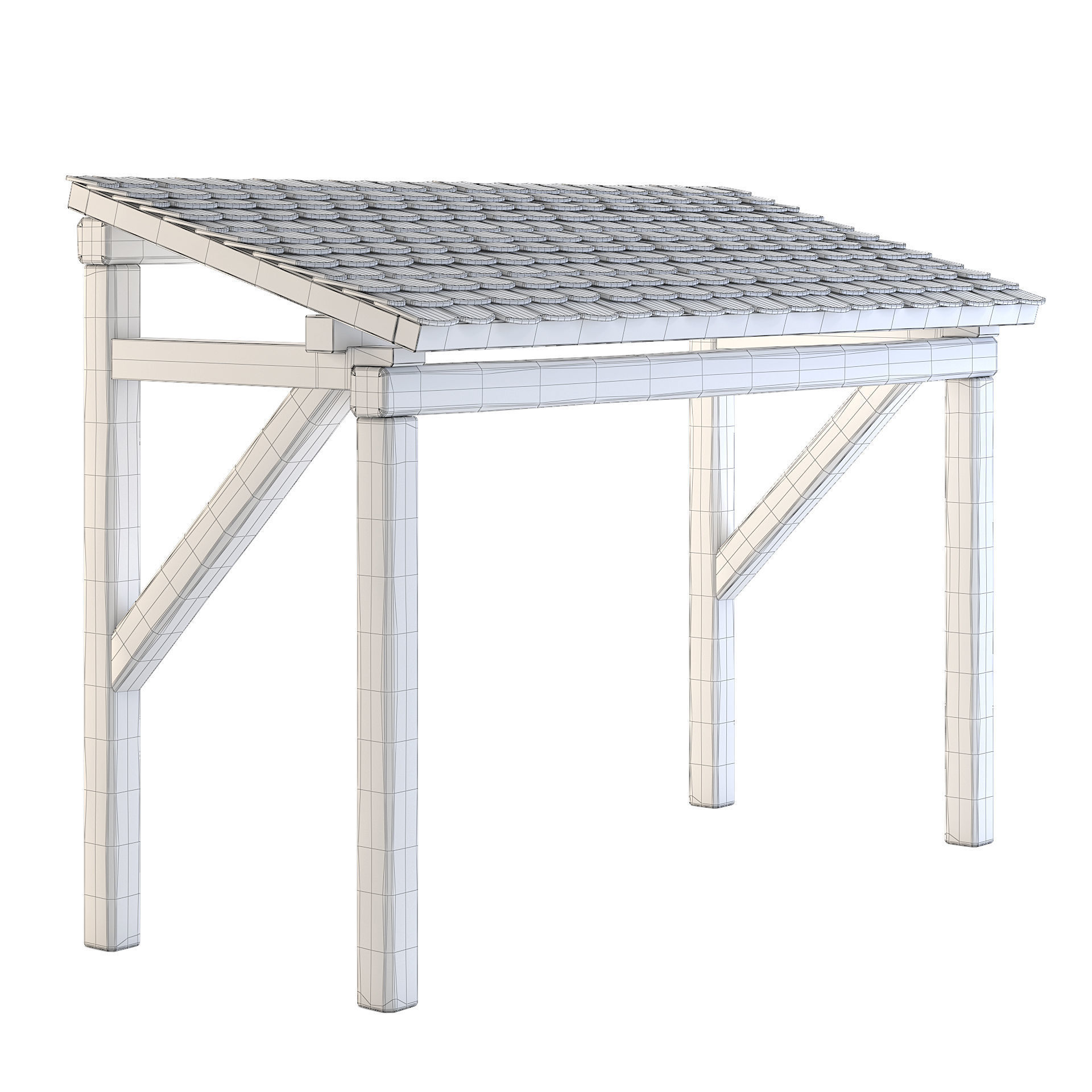 Forge Wooden Roof 3D model_1