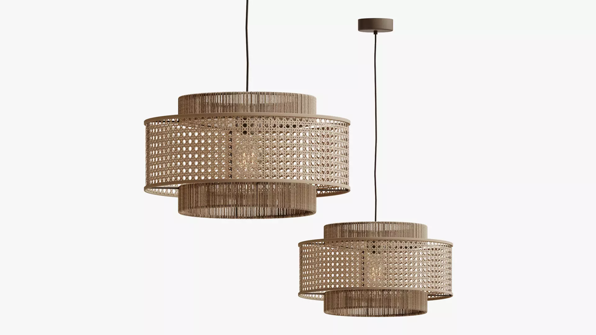 Concentric Pendant Light 3D model_0