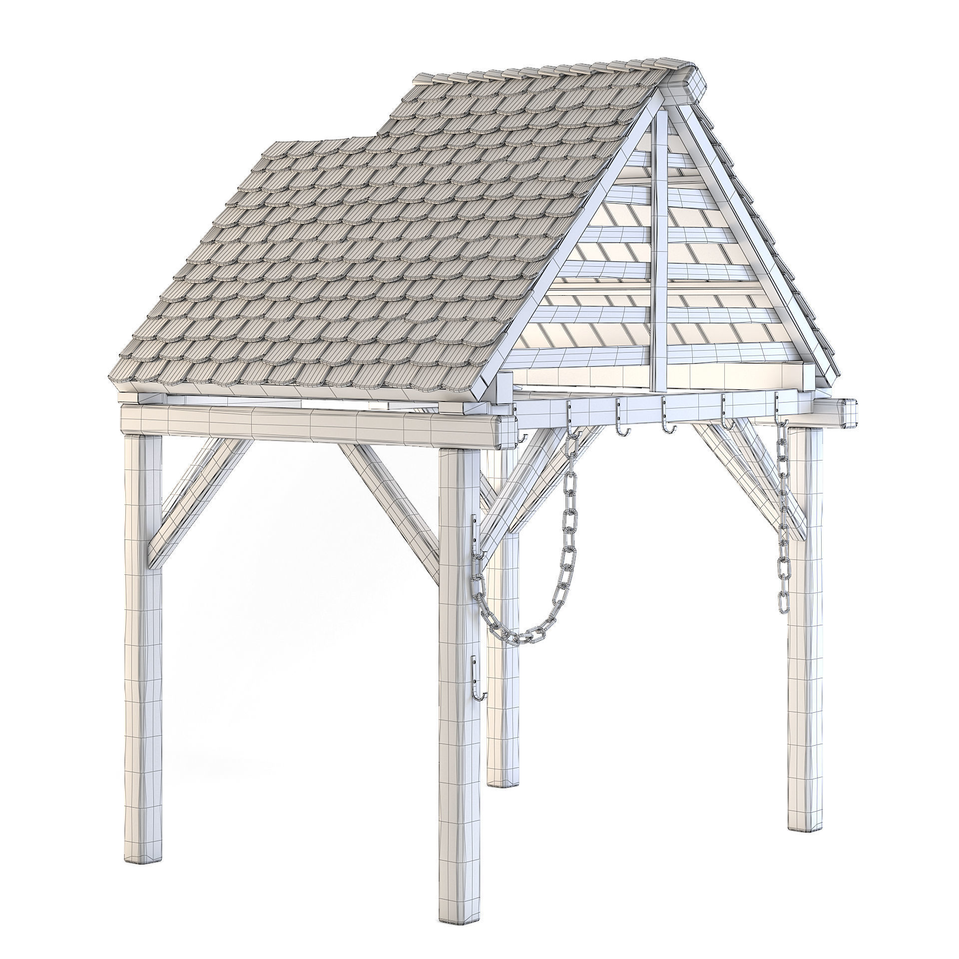 Forge Wooden Roof 3D model_5