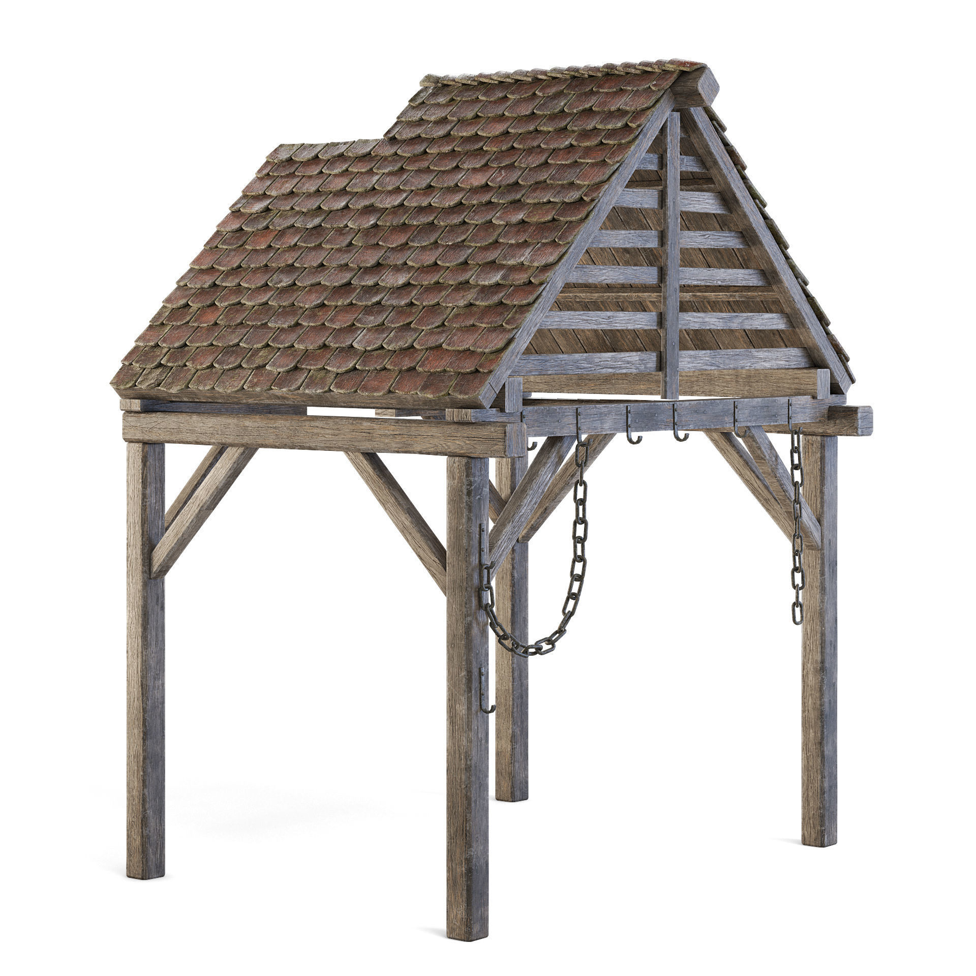 Forge Wooden Roof 3D model_4