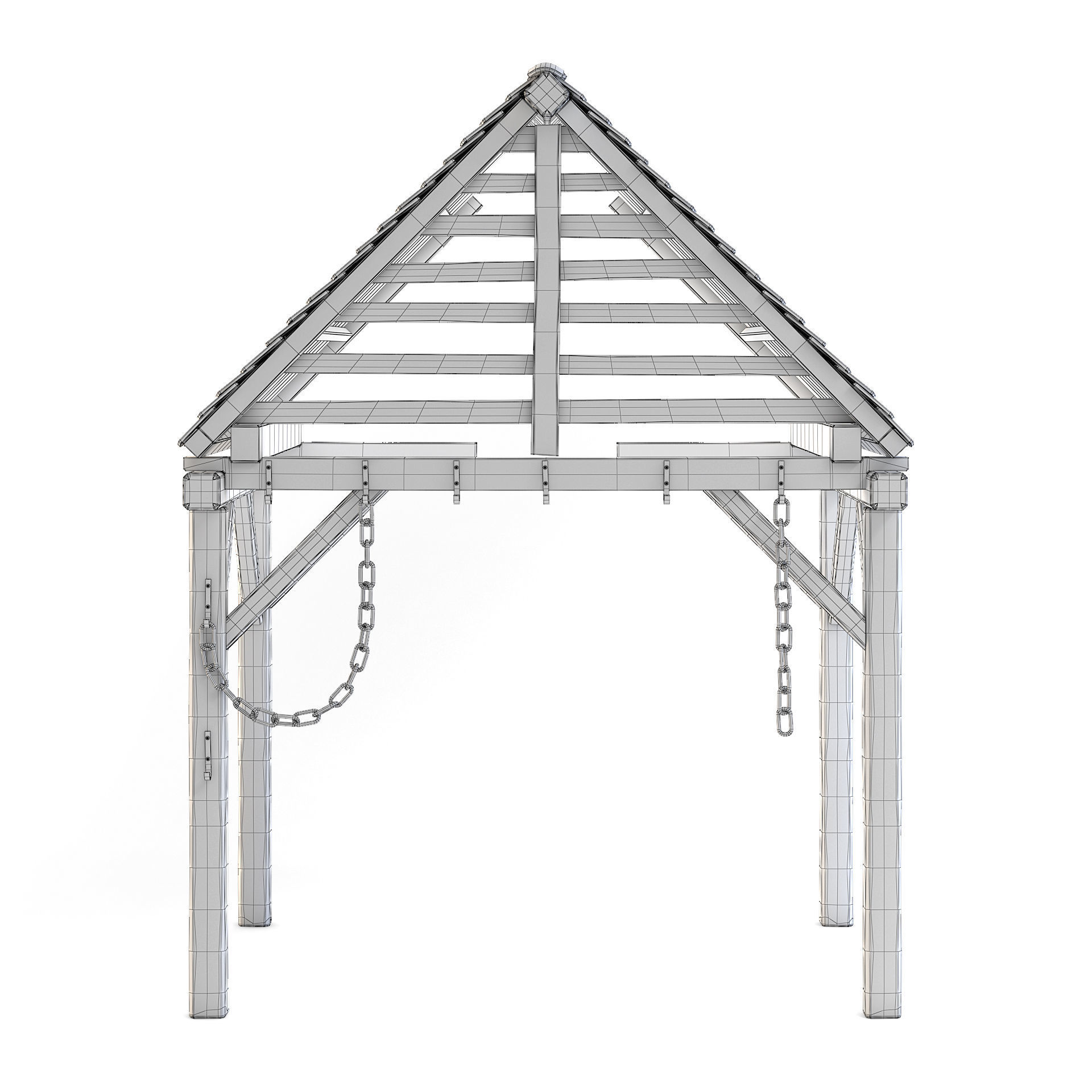 Forge Wooden Roof 3D model_3