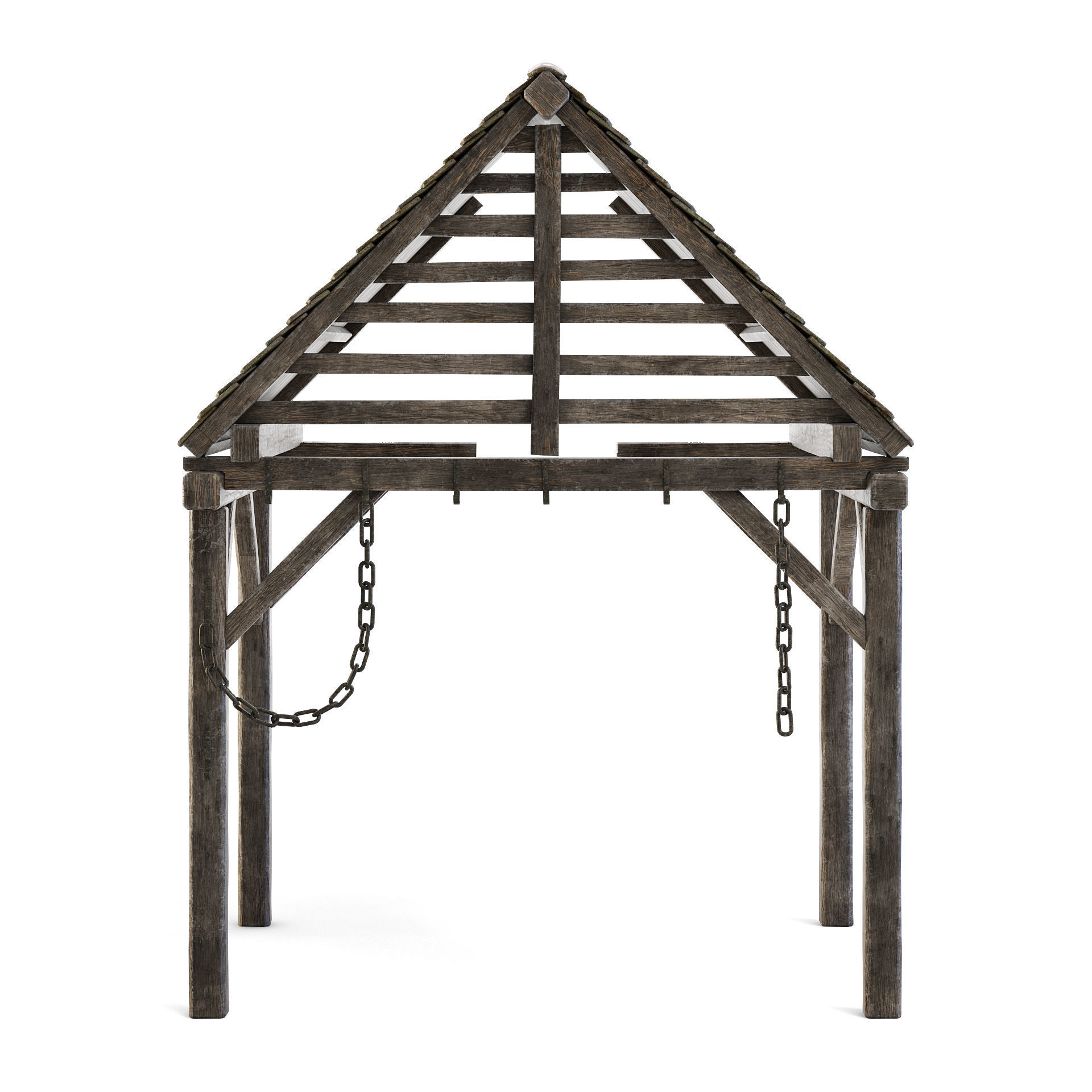Forge Wooden Roof 3D model_2