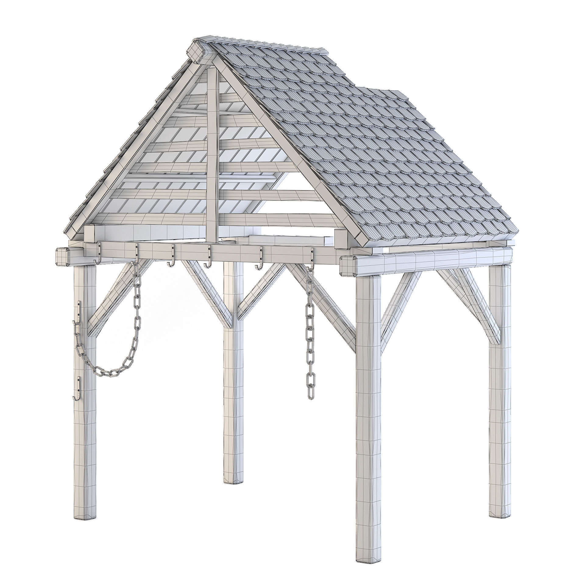Forge Wooden Roof 3D model_1
