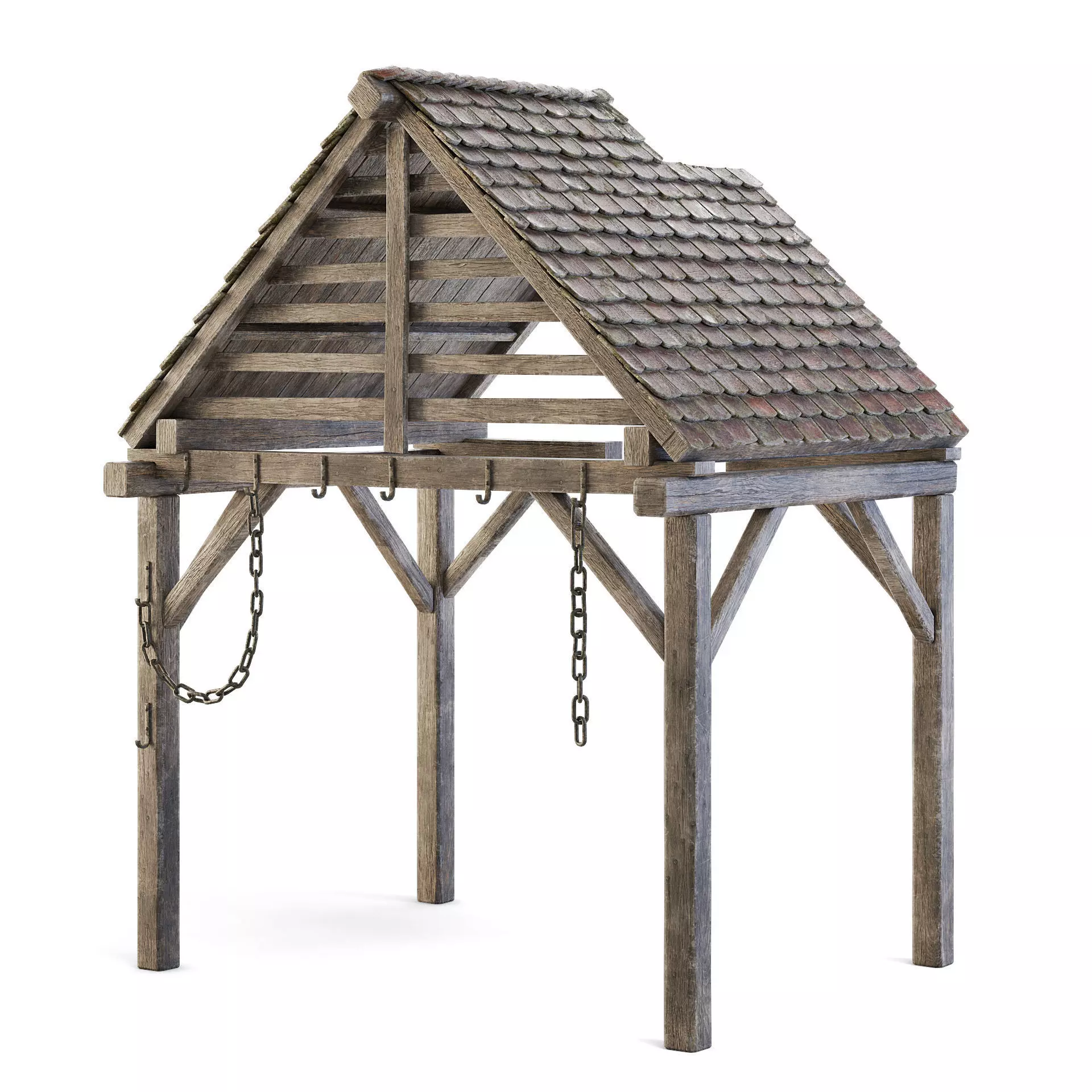 Forge Wooden Roof 3D model_0