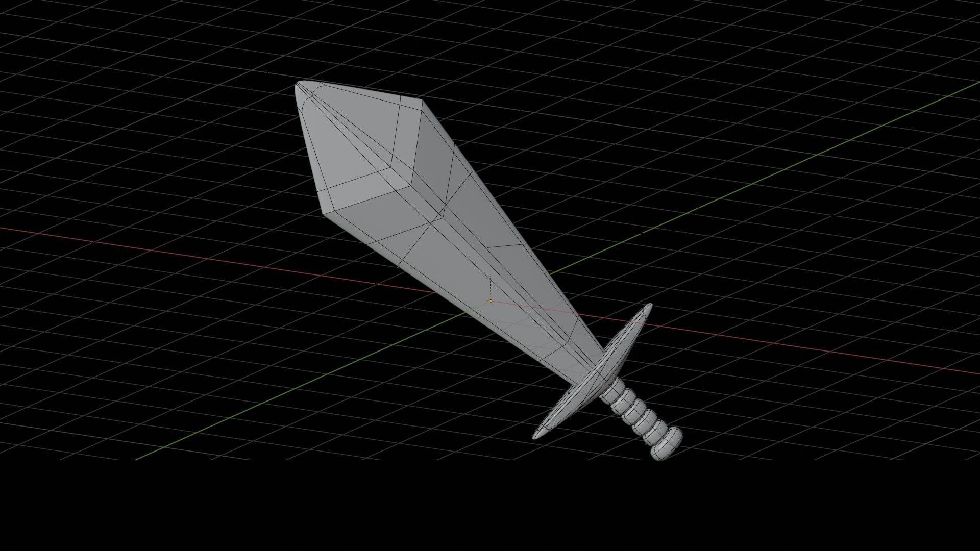 Sword 3D Illustration 3D model_19