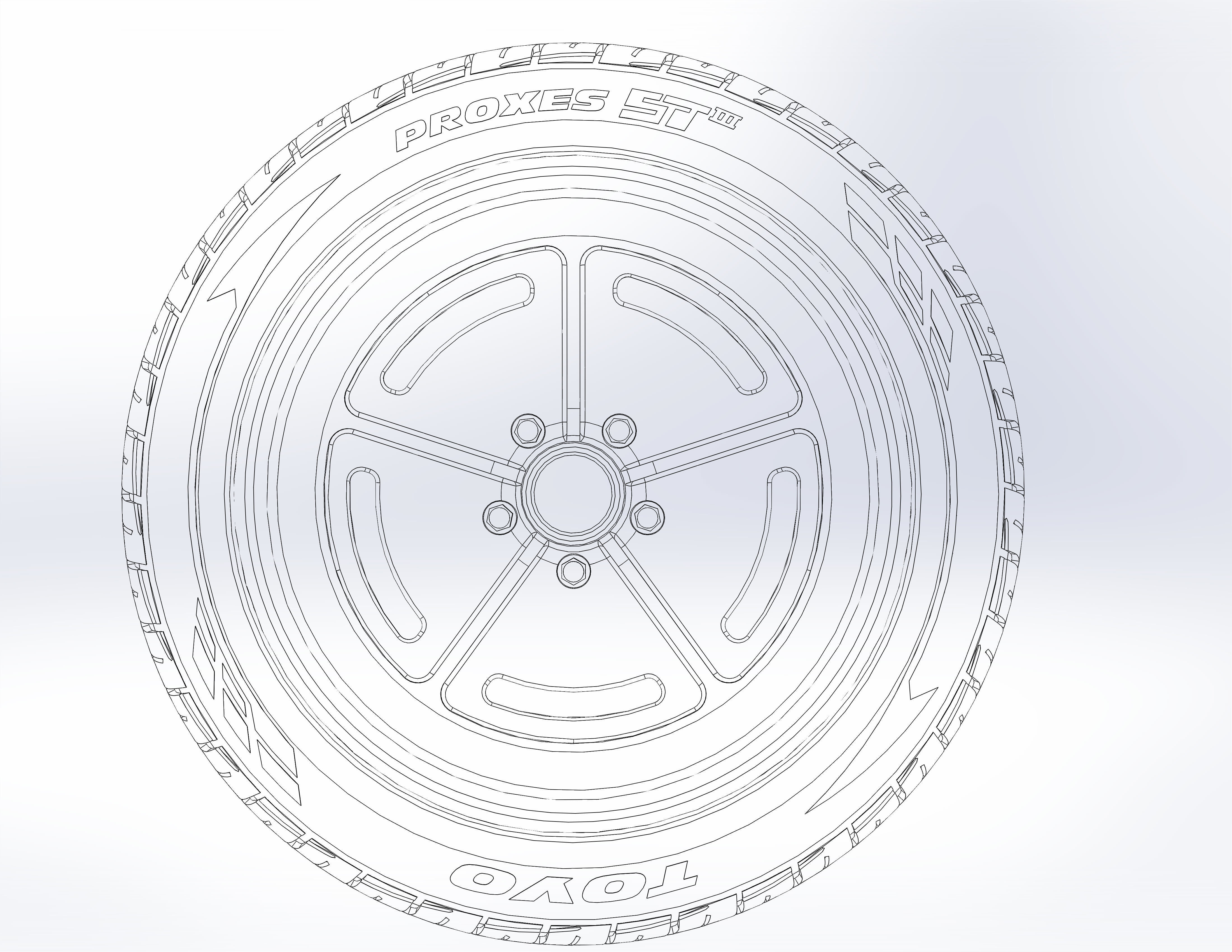 Custom wheels US Mags Wildcat for your scale model 3D print model_6