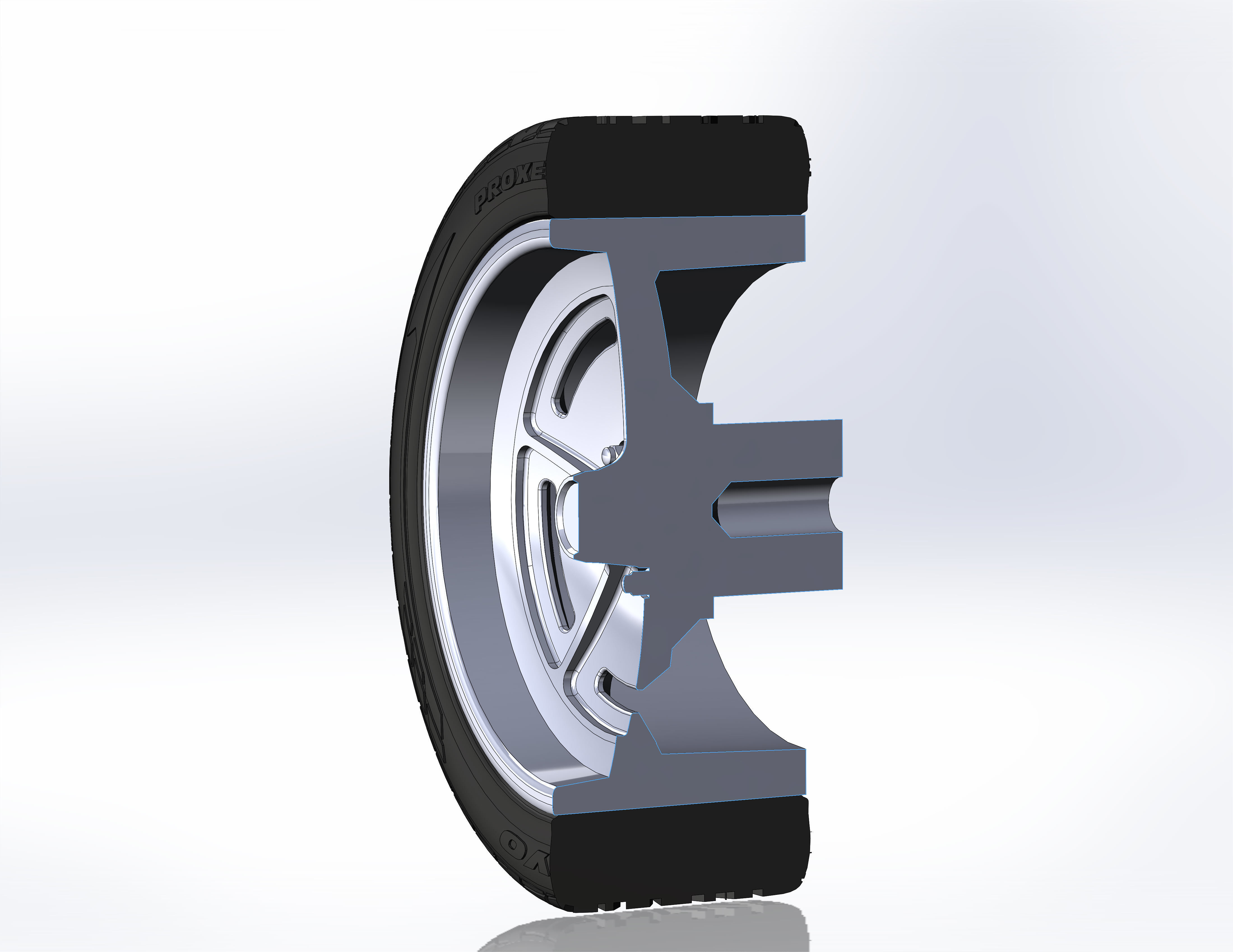 Custom wheels US Mags Wildcat for your scale model 3D print model_4