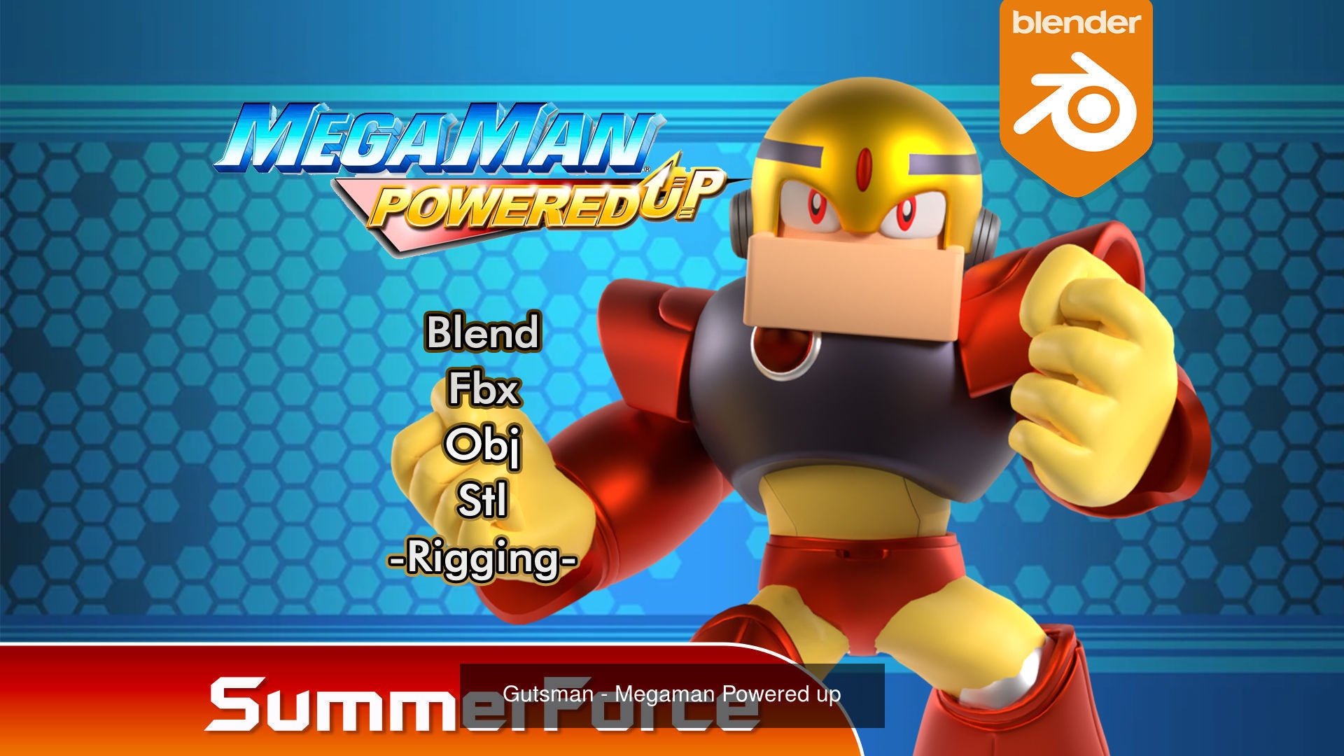 Megaman Powered up 3D Model Collection_7
