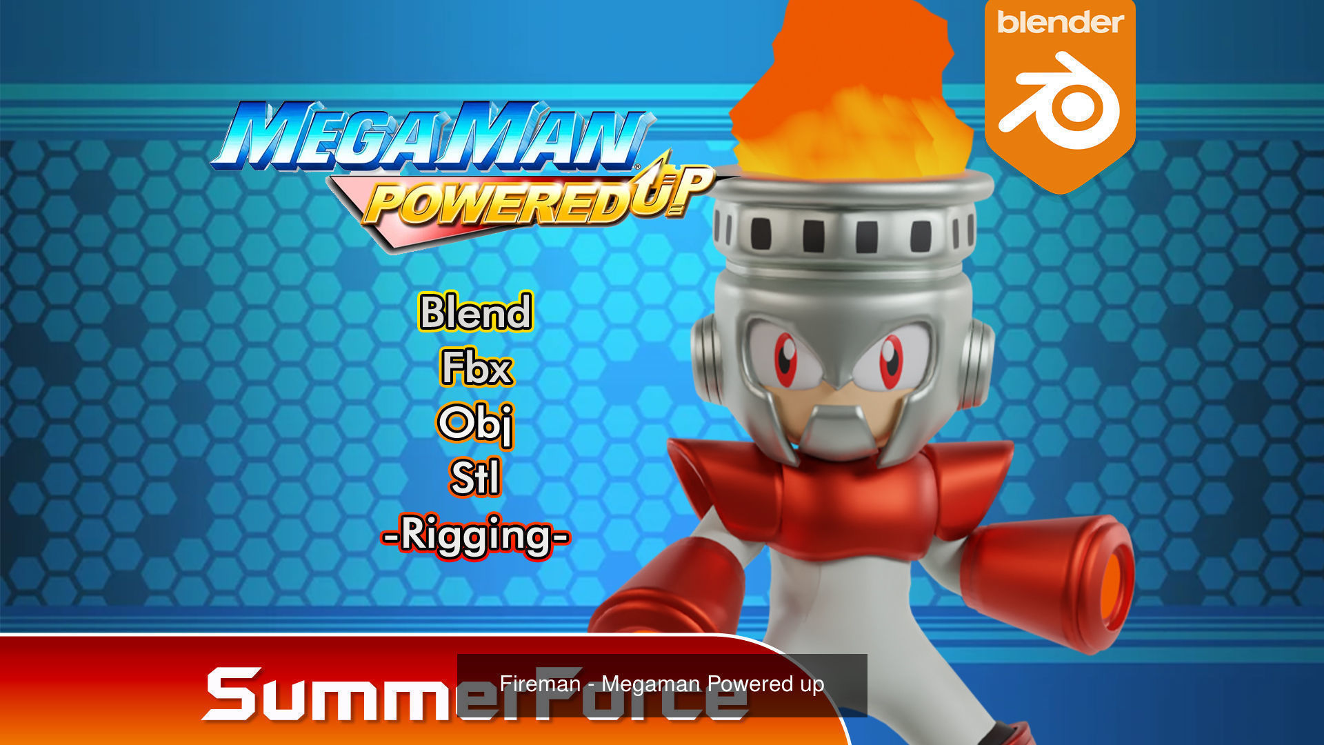 Megaman Powered up 3D Model Collection_5