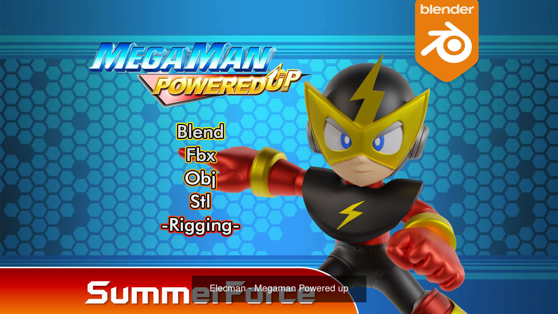 Megaman Powered up 3D Model Collection_4