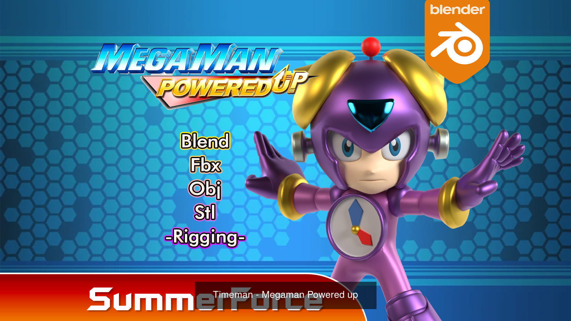 Megaman Powered up 3D Model Collection_10