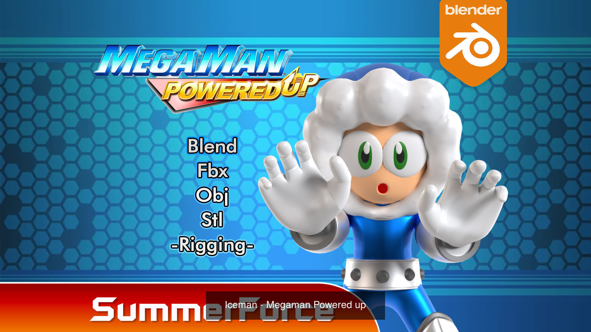 Megaman Powered up 3D Model Collection_6