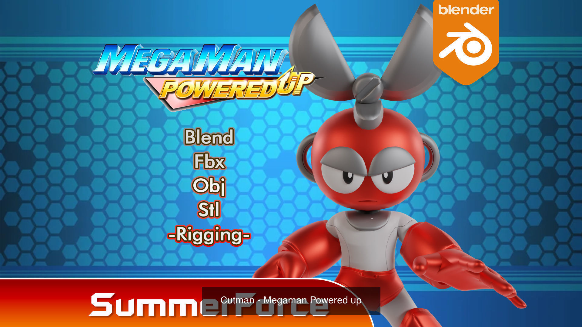 Megaman Powered up 3D Model Collection_3