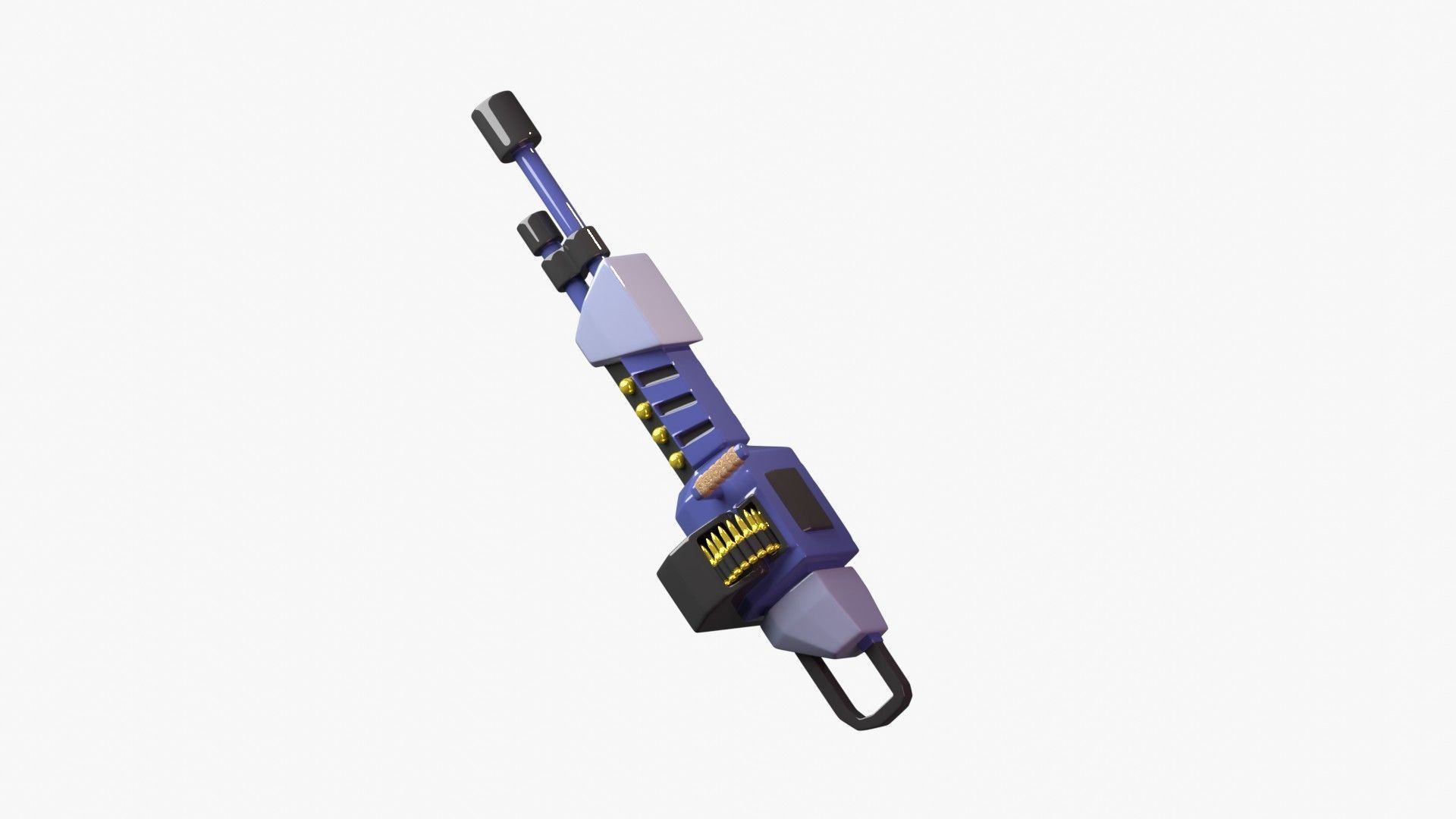 Machine Gun 3D Illustration 3D model_3