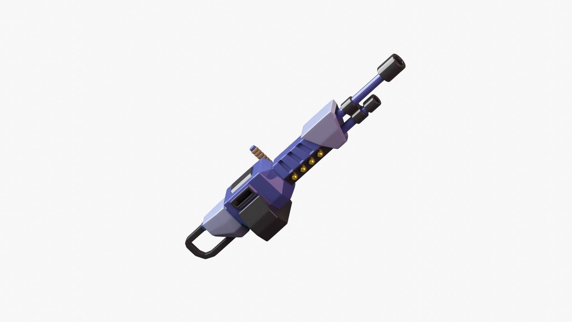 Machine Gun 3D Illustration 3D model_11