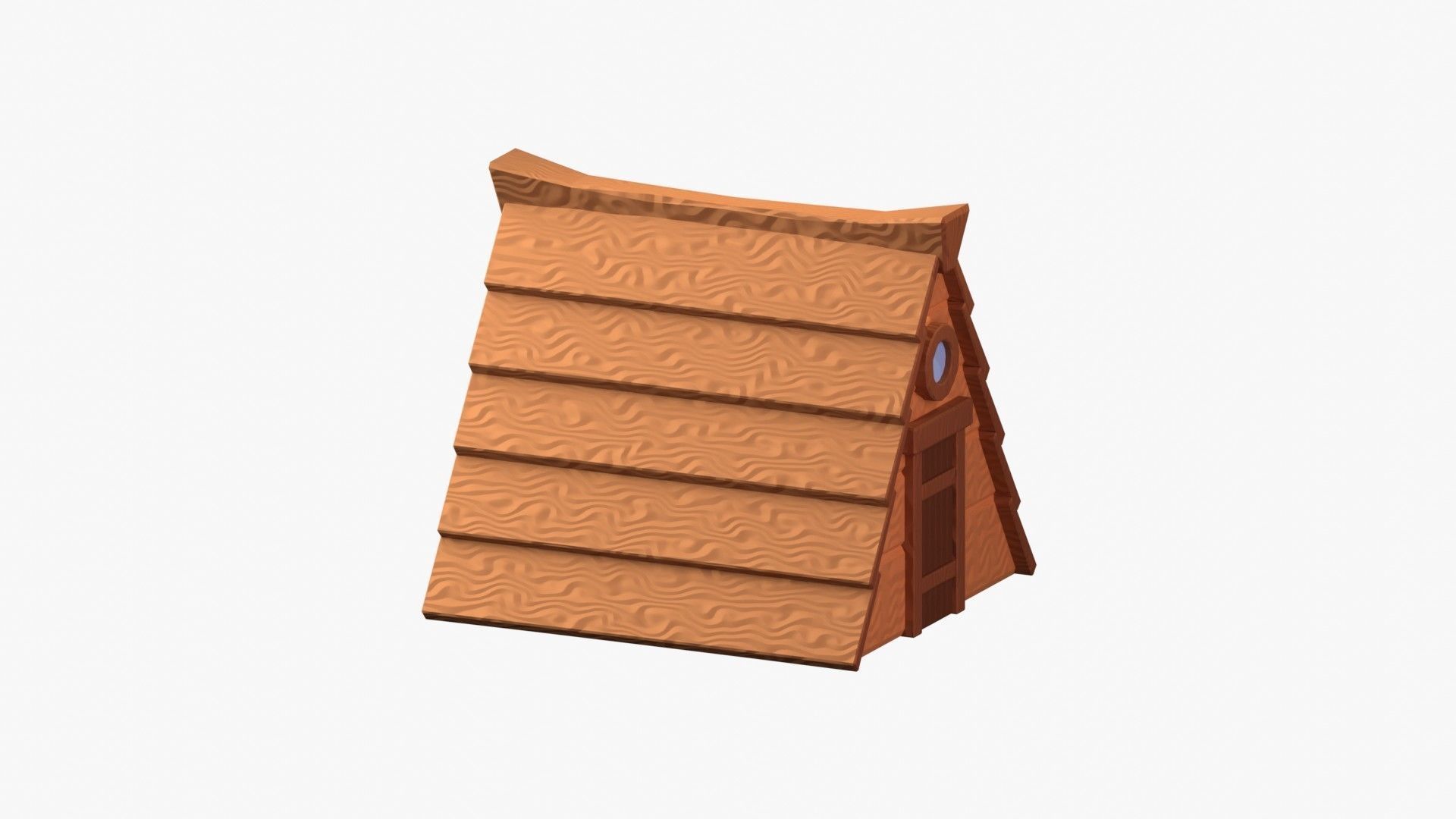 Wooden Cabin 3D Illustration 3D model_15