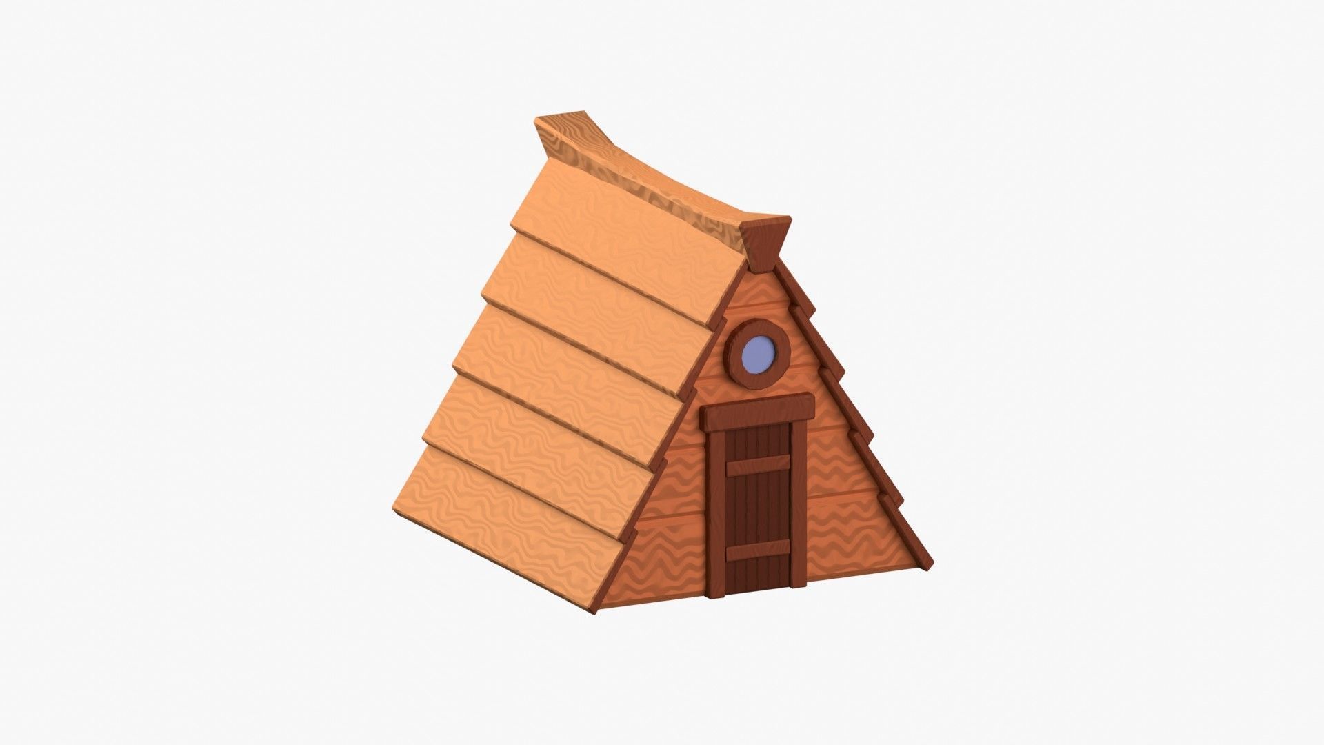 Wooden Cabin 3D Illustration 3D model_17