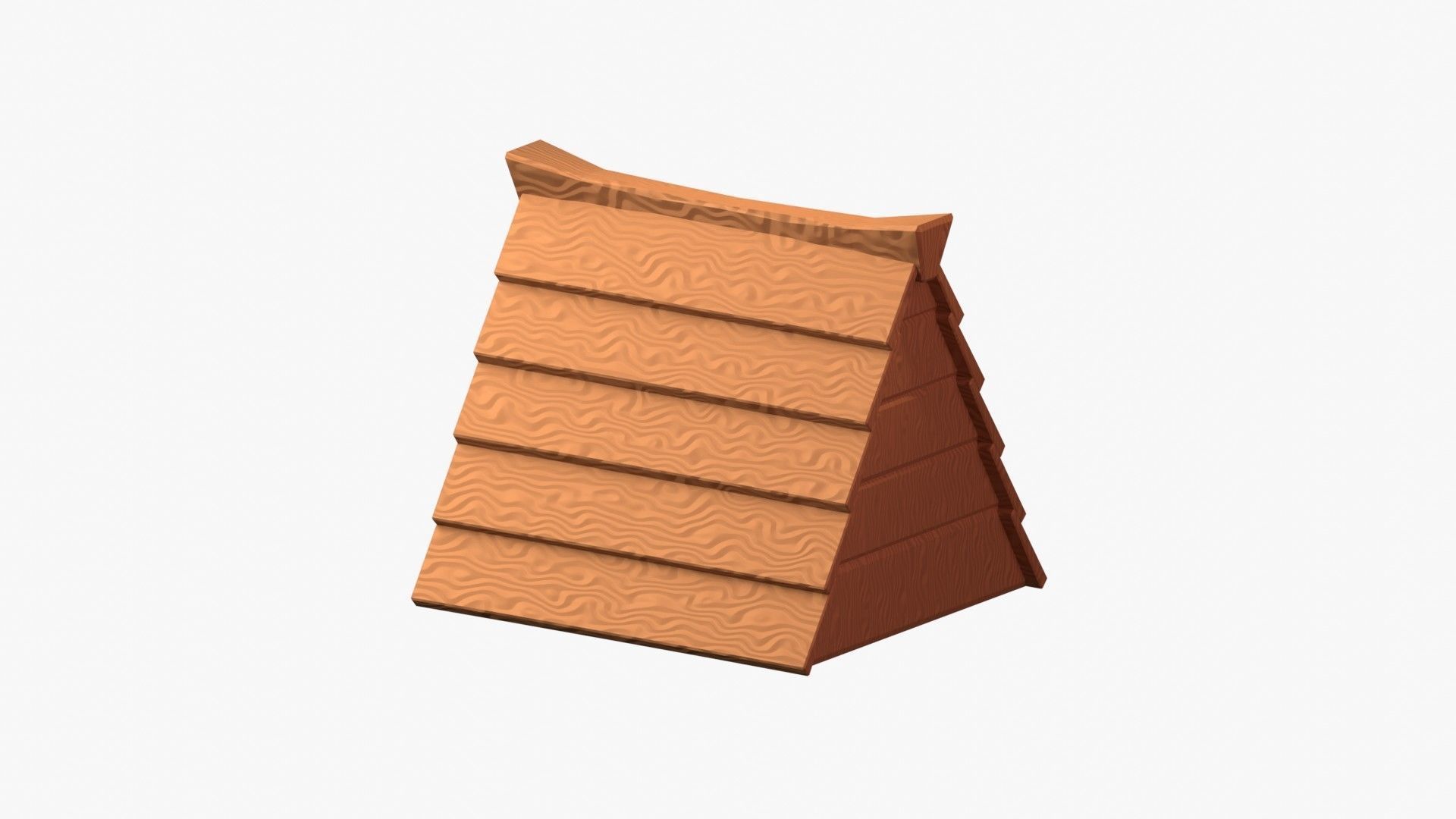 Wooden Cabin 3D Illustration 3D model_6