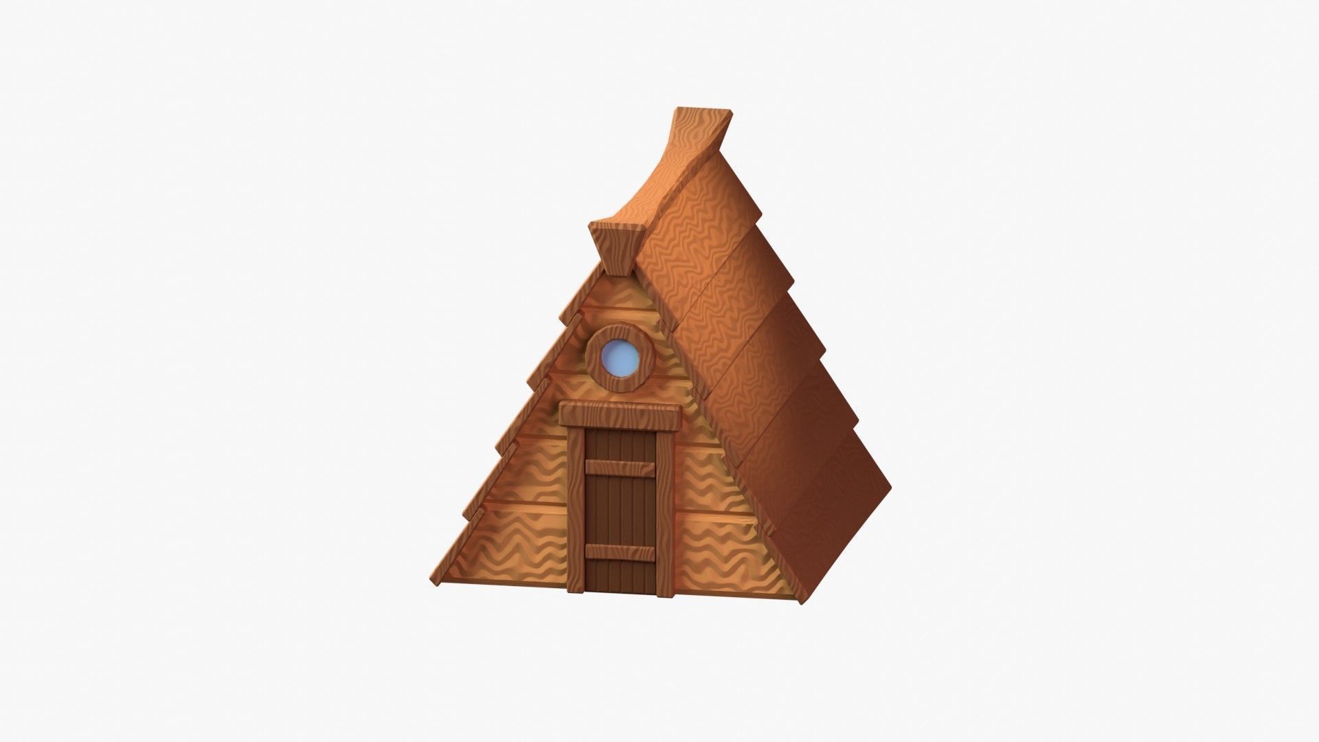 Wooden Cabin 3D Illustration 3D model_19