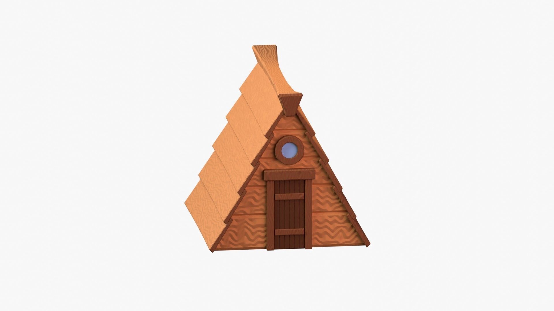Wooden Cabin 3D Illustration 3D model_18