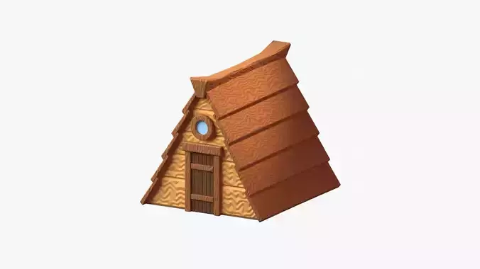 Wooden Cabin 3D Illustration