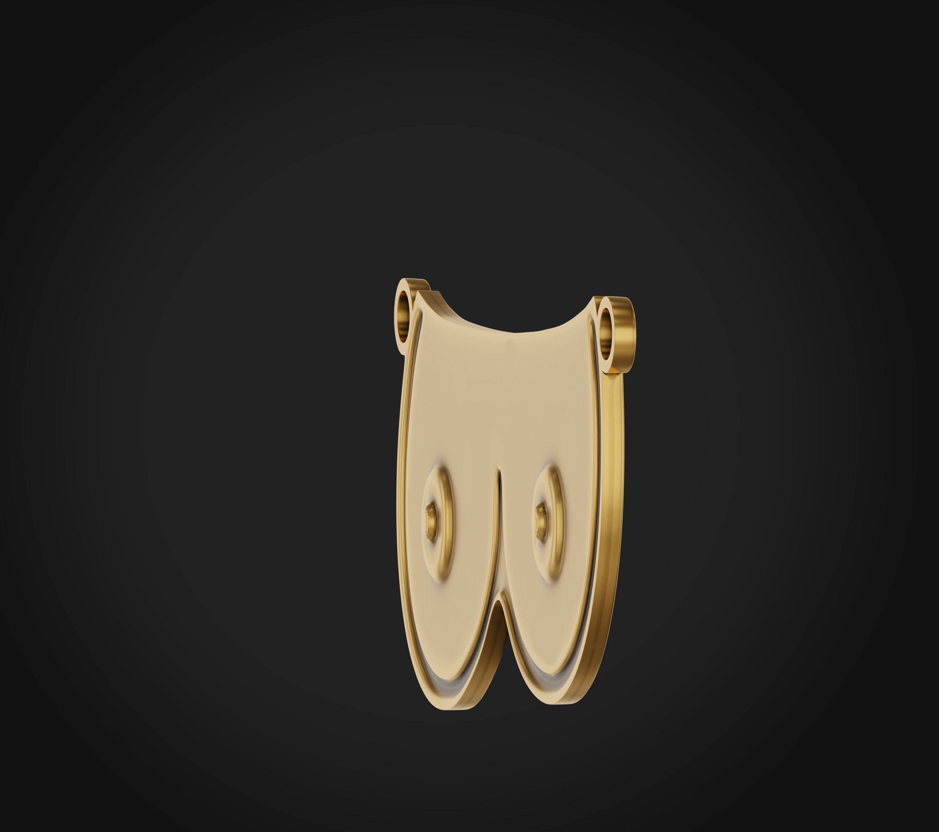 Boobs pendant 3D print model_6