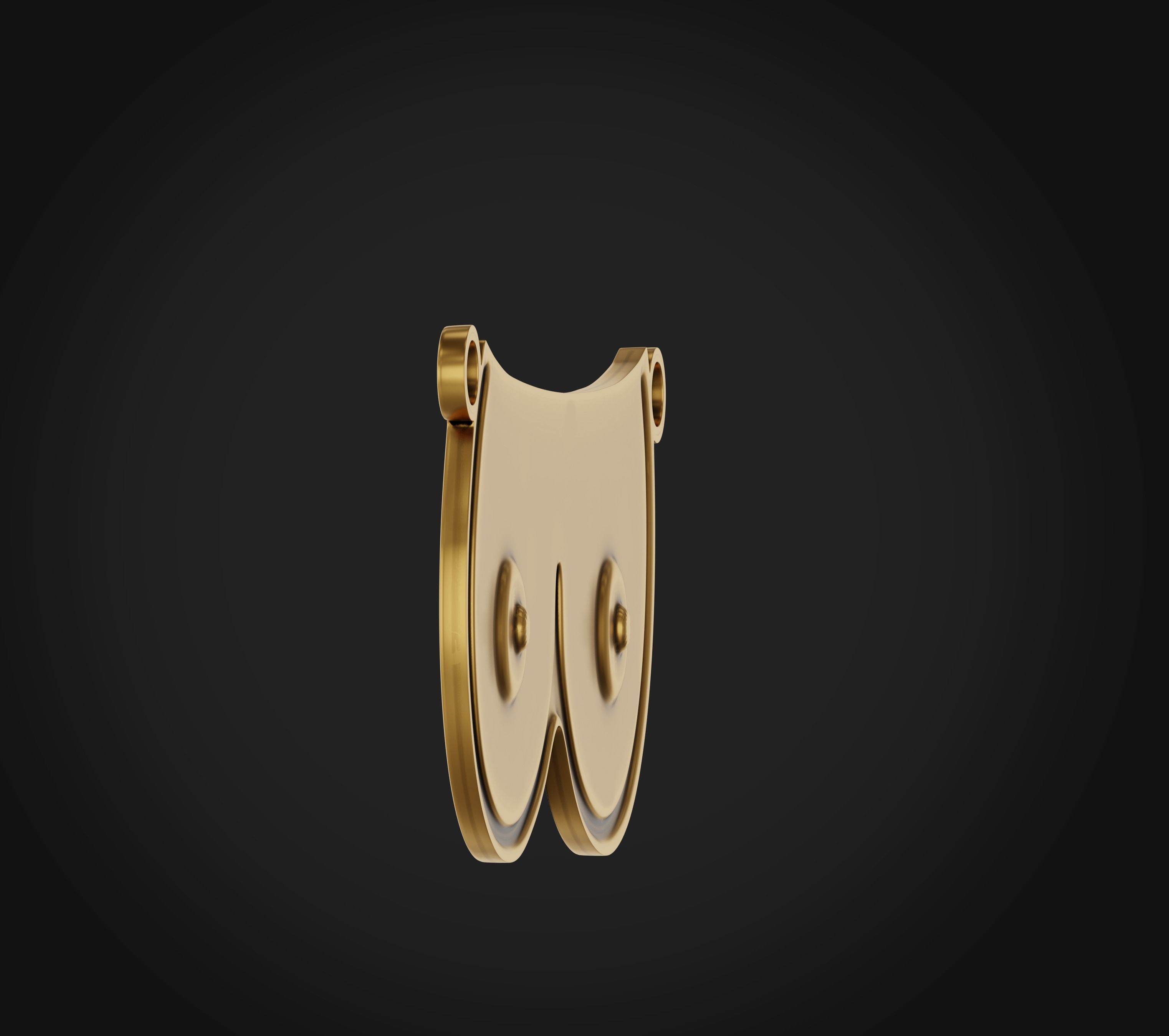 Boobs pendant 3D print model_2