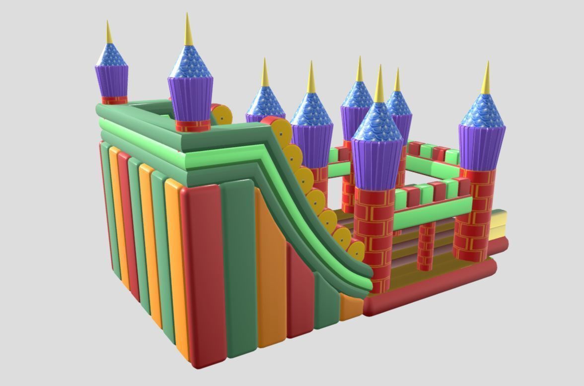 Bouncy Castle Kids PlayArea 3D model_1