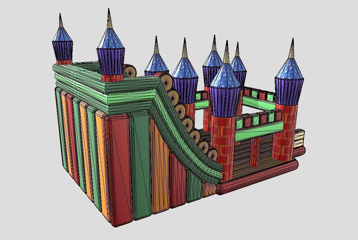 Bouncy Castle Kids PlayArea 3D model_2