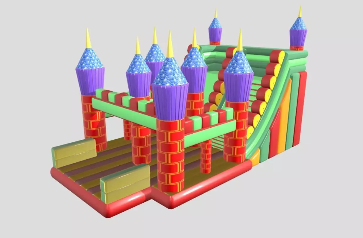 Bouncy Castle Kids PlayArea 3D model_0